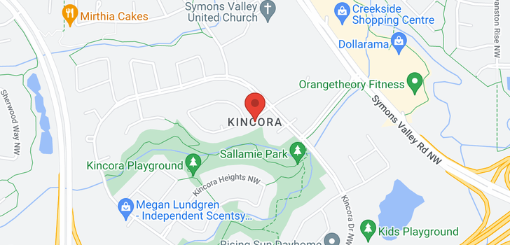 map of 1073 KINCORA DR NW